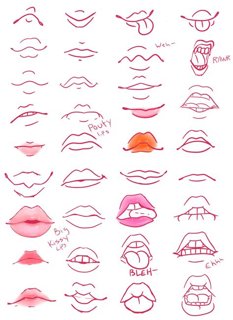 anime lips drawing|anime female mouth drawing.